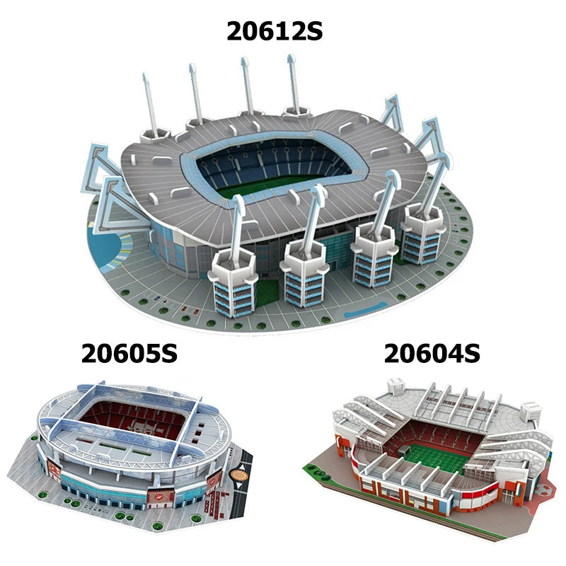 Miniature Football Field 3D DIY Puzzle World Famous Stadiums Models Football Game Peripheral Toys Fans Birthday Toys Gifts DDJ