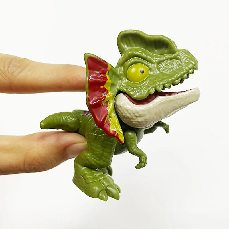 New Jurassic Finger Biting Dinosaur Model Toys Multi Joint Movable Tyrannosaurus Rex Canglong Finger Biting Dinosaurt Toys Gifts