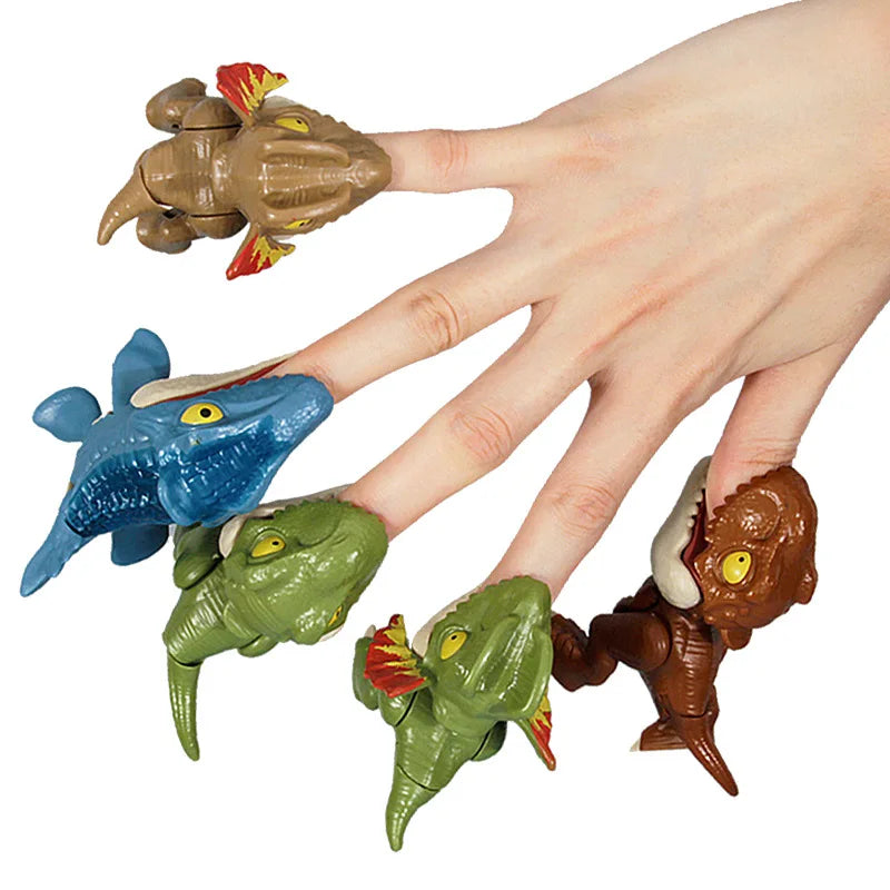 New Jurassic Finger Biting Dinosaur Model Toys Multi Joint Movable Tyrannosaurus Rex Canglong Finger Biting Dinosaurt Toys Gifts